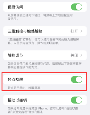 龙安苹果授权维修站分享iPhone轻点无法唤醒怎么办