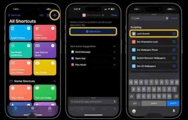 龙安苹果14锁屏维修店分享iPhone14升级iOS16.4后如何创建锁屏快捷方式 